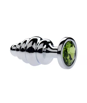 Kink Range Alloy Gemmed Butt Plug  32 Inch