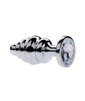 Kink Range Alloy Gemmed Butt Plug  32 Inch