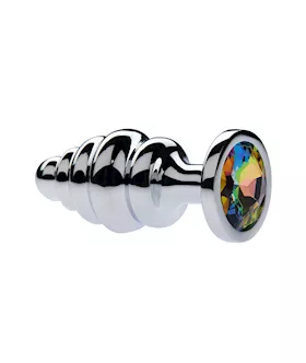 Kink Range Alloy Gemmed Butt Plug  32 Inch
