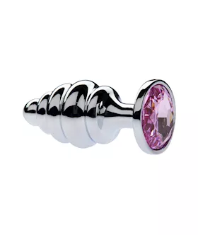 Kink Range Alloy Gemmed Butt Plug  37 Inch