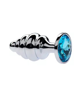 Kink Range Alloy Gemmed Butt Plug  37 Inch
