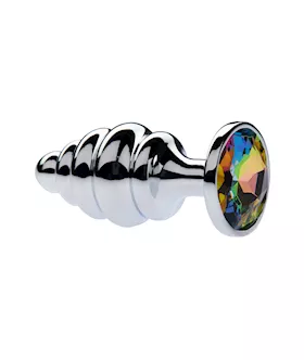 Kink Range Alloy Gemmed Butt Plug  37 Inch