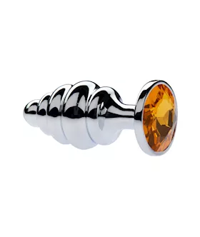 Kink Range Alloy Gemmed Butt Plug  37 Inch