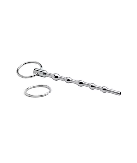 Kink Range Stainless Steel Beaded Penis Plug  51 Inch
