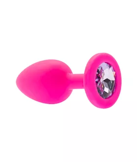 Kink Range Silicone Gemmed Butt Plug  28 Inch