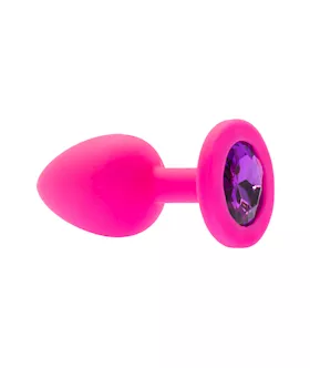 Kink Range Silicone Gemmed Butt Plug  28 Inch