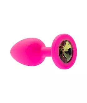 Kink Range Silicone Gemmed Butt Plug  28 Inch