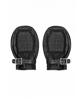 Bondage Mittens Padded With Metal TeethBlack