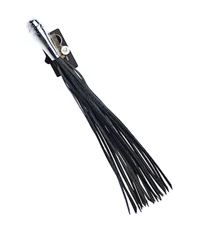Bound X Leather Flogger with Round Grip Handle