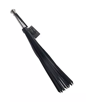 Bound X Heavy Duty Leather Flogger with Metal Handle