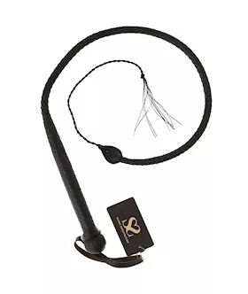 Bound X Weighted Handle Saddle Leather Whip