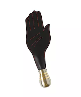 Bound X Leather Hand Paddle with Bulb Handle
