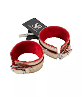 Bound X Gold Metallic Leather Wrist Cuffs