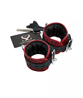 Bound X Leopard Print HairOn Leather Cuffs