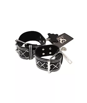 Bound X Painted Saddle Leather Cuffs