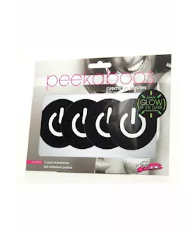 GLOW IN THE DARK POWER BUTTON Pasties