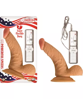 Nass Toys Vibrating Curved Dildo with Balls  7 Inch