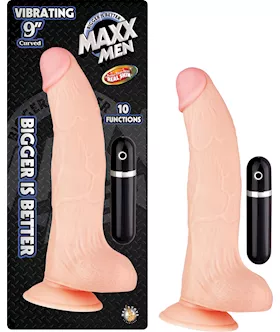 MAXX MEN VIBRATING Curved DONG  9 Inch