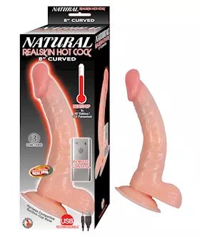 Nass Toys Real Skin Hot Cock Curved Dildo