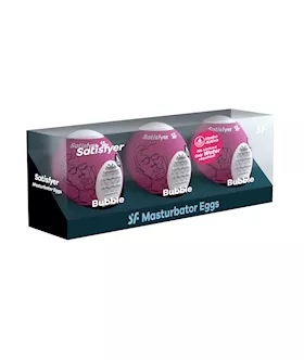 Satisfyer Masturbator Eggs  Set of 3  Bubble