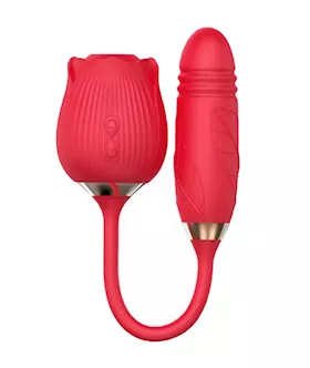 Amore Suction Rose and Thrusting Vibrator