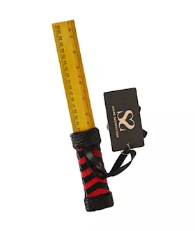 Bound X Wooden Ruler Paddle with Leather Handle