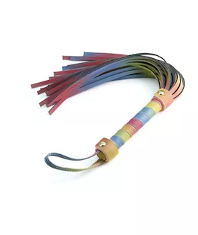 Spectra Bondage Flogger Rainbow