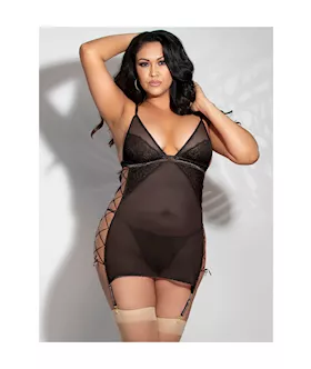 Midnight Kiss 2Piece Chemise Set