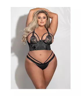 Satin and Lace 2Piece Bra Set