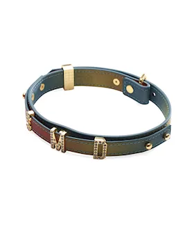 SEVANDA DIY Alphabet Leather Collar