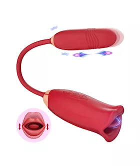 Luscious Lips Licking Vibrator with Thrusting Egg