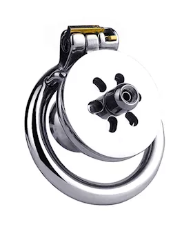 Button Key Locked Inverted Chastity Cage