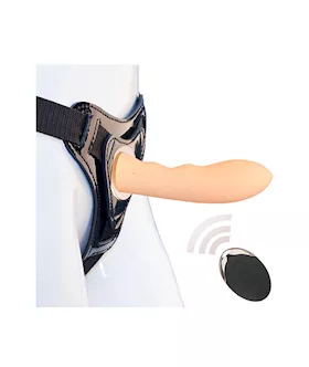 Slimline Feast On Me Remote Controlled Vibrating StrapOn