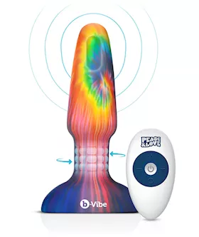 B Vibe Peace  Love Tie Dye Rimming Plug