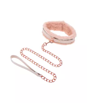 Peaches N CreaMe Fur Collar And Leash