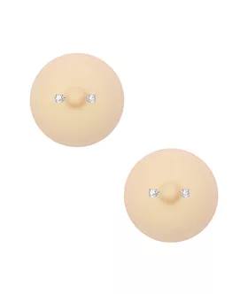 NuNip Peek A Boo Piercing Nude Nipple Reusable Silicone Nipple Cover Pasties