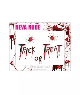 Bloody Trick Or Treat Large Temporary Tattoo Pack