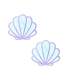 Share Bare Opal Shimmer Holographic Mermaid Shell Nipple Cover Pasties