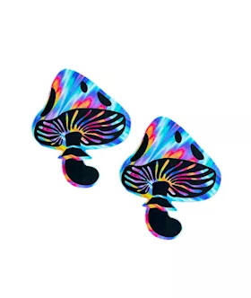 Aztec Rave Mutlicolor Blacklight Toadstool Nipple Covers