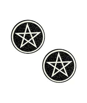 Wicca Black Glitter Nipple Cover Pasties