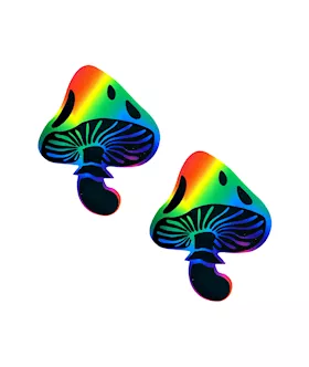 Rainbow Trippin Psychedelic Toadstool Nipple Cover Pasties