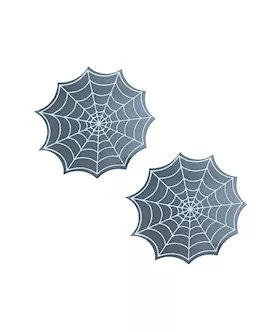 Reflective Spider Web Nipple Cover Pasties