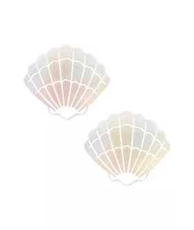 Care Bare Stare Holographic Mermaid Shell Nipple Cover Pasties