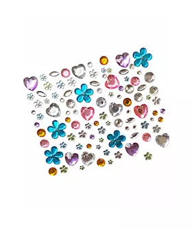 Woodstock Multicolor Pastel Crystal Face Jewels