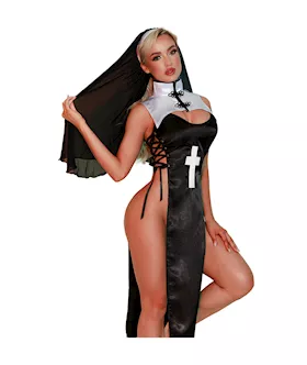 Sexy Head Nun Long Dress