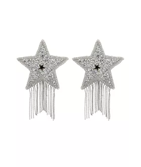 Silver Nipple Pasties with Tassels