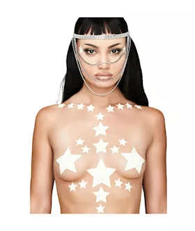 Glow In The Dark Starry Nights Nipple Sticker Crop Top