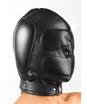 Padded Leather Hood Medium Large